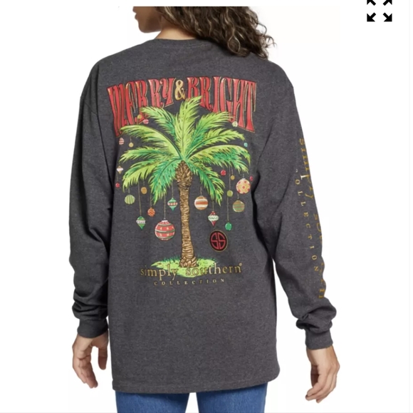 Simply Southern Merry Graphic Long Sleeve Shirt - Picture 1 of 5